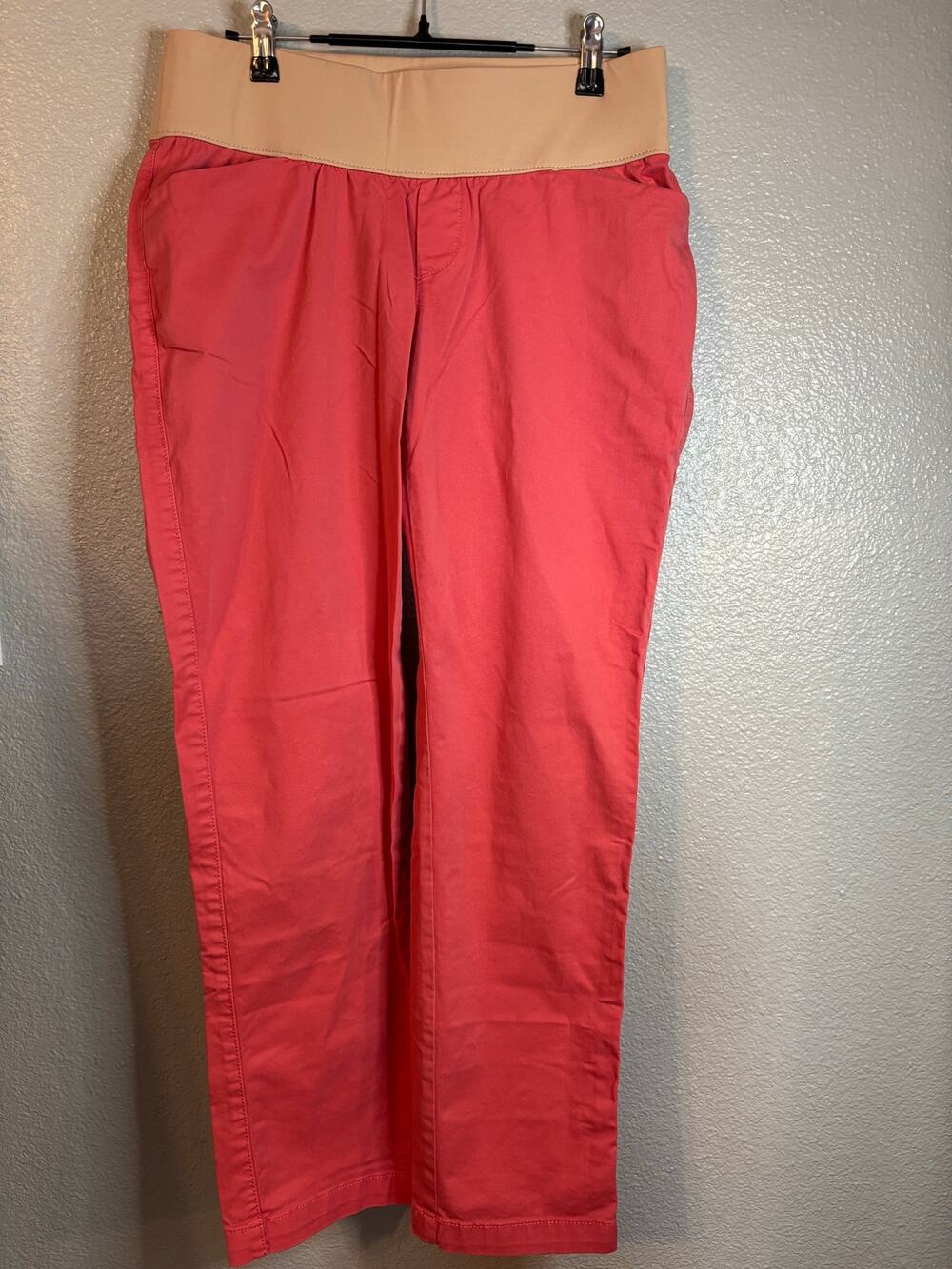 GAP MATERNITY BEST GIRLFRIEND PANTS SIZE 6 ORANGE CORAL STRETCH